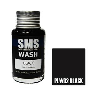 SMS AIRBRUSH PAINT 30ML WASH BLACK SCALE MODELLERS SUPPLY