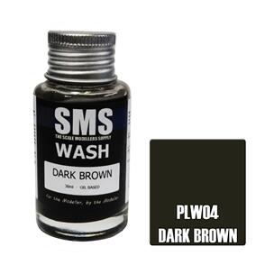 SMS AIRBRUSH PAINT 30ML WASH DARK BROWN SCALE MODELLERS SUPPLY