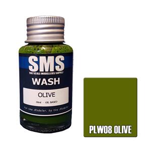 SMS AIRBRUSH PAINT 30ML WASH OLIVE SCALE MODELLERS SUPPLY