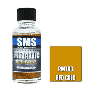SMS AIRBRUSH PAINT 30ML METALLIC RED GOLD ACRYLIC LACQUER SCALE MODELLERS SUPPLY