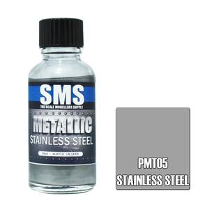 SMS AIRBRUSH PAINT 30ML METALLIC STAINLESS STEEL ACRYLIC LACQUER SCALE MODELLERS SUPPLY