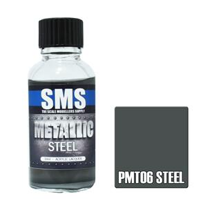 SMS AIRBRUSH PAINT 30ML METALLIC STEEL ACRYLIC LACQUER SCALE MODELLERS SUPPLY