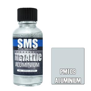 SMS AIR BRUSH PAINT 30ML METALLIC ALUMINIUM  ACRYLIC LACQUER SCALE MODELLERS SUPPLY