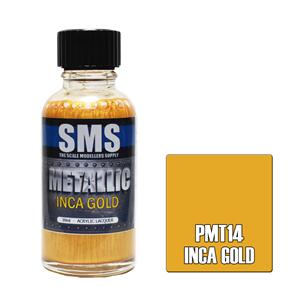 SMS AIR BRUSH PAINT 30ML METALLIC INCA GOLD  ACRYLIC LACQUER SCALE MODELLERS SUPPLY