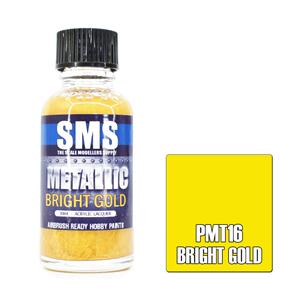 SMS AIR BRUSH PAINT 30ML BRIGHT GOLD  ACRYLIC LACQUER SCALE MODELLERS SUPPLY