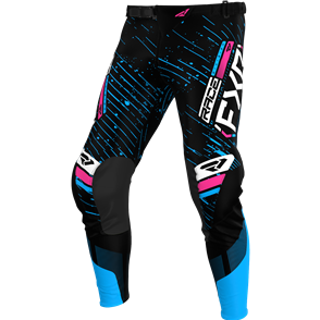 FXR YOUTH PODIUM MX PANT 25 BLACK/CYAN/PINK 