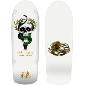 POWELL PERALTA MCGILL OG SKULL & SNAKE MCTWIST 40TH ANNIVERSARY DECK - WHITE 10.0