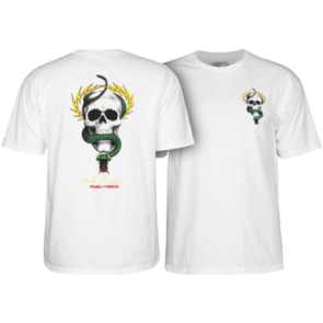 POWELL PERALTA MIKE MCGILL SKULL & SNAKE TEE WHITE