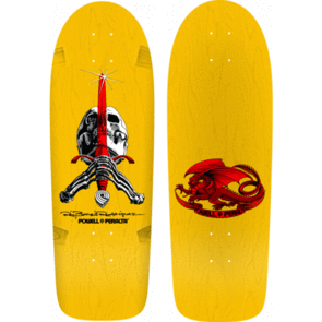 POWELL PERALTA OG RODRIGUEZ SKULL AND SWORD YELLOW 10