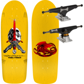 POWELL PERALTA OG RODRIGUEZ SKULL AND SWORD YELLOW WITH 159 PRO MASONS