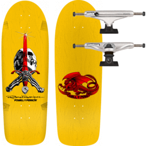 POWELL PERALTA OG RODRIGUEZ SKULL AND SWORD YELLOW WITH 159 WINKOWSKI BALLERS