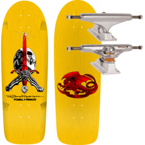 POWELL PERALTA OG RODRIGUEZ SKULL AND SWORD YELLOW WITH INDY 169'S