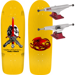 POWELL PERALTA OG RODRIGUEZ SKULL AND SWORD YELLOW WITH 159 HLW DELFINOS