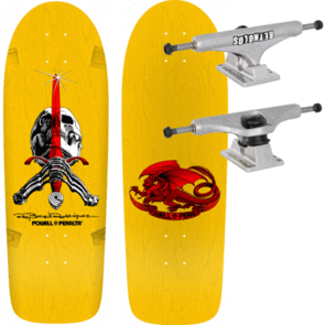 POWELL PERALTA OG RODRIGUEZ SKULL AND SWORD YELLOW WITH 159 HLW REYNOLDS