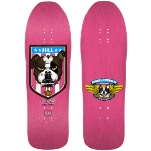 POWELL PERALTA FRANKIE HILL BULL DOG 10 PINK STAIN DECK 10.00"