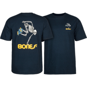 POWELL PERALTA SKATEBOARD SKELETON TEE NAVY