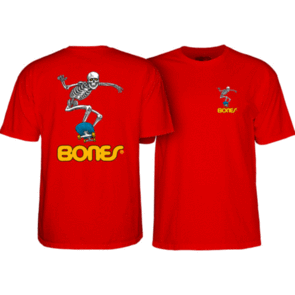 POWELL PERALTA SKATEBOARD SKELETON TEE RED