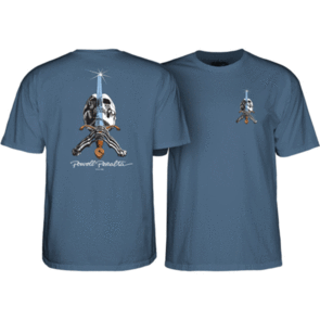 POWELL PERALTA SKULL & SWORD TEE INDIGO BLUE