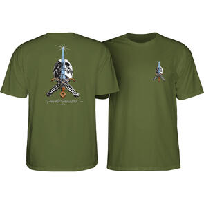 POWELL PERALTA SKULL AND SWORD TEE MILITARY GREEN '2'