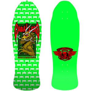 POWELL PERALTA STEVE CABALLERO STREET REISSUE - GREEN/WHITE DECK 9.625