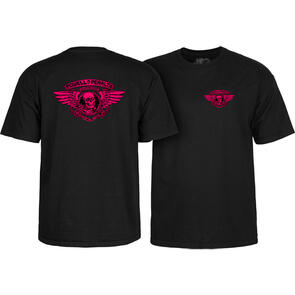 POWELL PERALTA WINGED RIPPER TEE BLACKLIGHT PINK