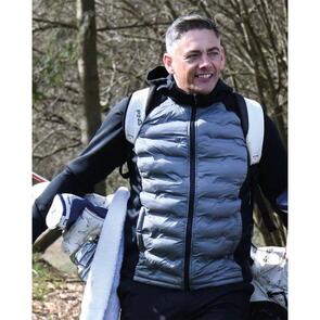 PROQUIP VORTEX HOODED QUILT JACKET GREY BLACK
