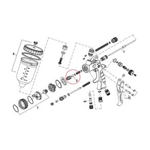 IWATA 2SPRAY NEEDLE PACKING FOR PS.GRAVITY / SUCTION GUN