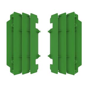 POLISPORT RADIATOR LOUVERS KAW OEM GREEN KX250 05-07