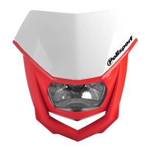 POLISPORT HALO HEADLIGHT WHT/RED