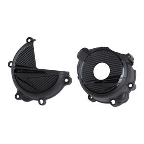 POLISPORT KIT CLUTCH + IGNITION COVER DRZ (00->) BLACK