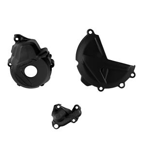 POLISPORT KIT CLUTCH+IGNITION COVER GASGAS 250/350 (21>) BLK