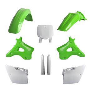 POLISPORT FULL MX KIT KAW KX125/250 1996-98 OEM GRN/WHT