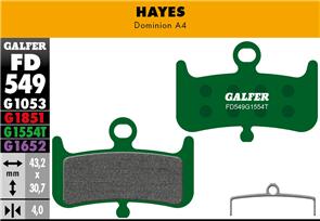 GALFER FD549 BRAKE PADS HAYES DOMINION A4 G1554T PRO