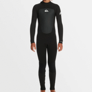 QUIKSILVER 2024 PROLOGUE BOYS 3/2MM BACK ZIP GBS BLACK