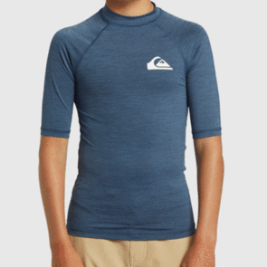 QUIKSILVER EVERYDAY UPF50 SS YOUTH VINTAGE INDIGO HEATH