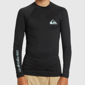 QUIKSILVER EVERYDAY SOLID UPF50 LS YOUTH BLACK