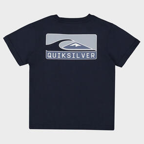 QUIKSILVER GROMS BOXED OUT SS TEE SCREEN TEE DARK NAVY
