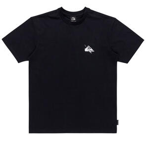 QUIKSILVER QS PETROGLYPH LOGO DNA SCREEN TEE BLACK