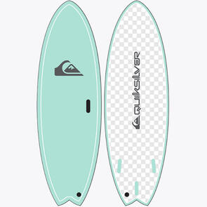 QUIKSILVER SOFTBOARD - FISH - AQUA CHECKER 6'0"