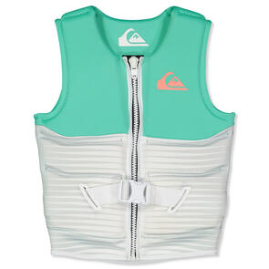 QUIKSILVER WOMENS APPROVED QS PFD WHITE/AQUA
