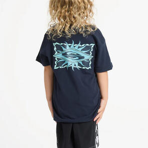 QUIKSILVER BOYS STARFISH STAMP SS SCREEN TEE DARK NAVY