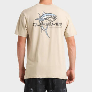 QUIKSILVER CATCH AND RELEASE SS SCREEN TEE CLOUDY GRAY