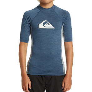 QUIKSILVER EVERYDAY UPF50 COMP SS YOUTH VINTAGE INDIGO HEATHER