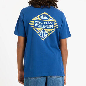 QUIKSILVER HERITAGE DAMOND SS YOUTH SCREEN TEE MONACO BLUE