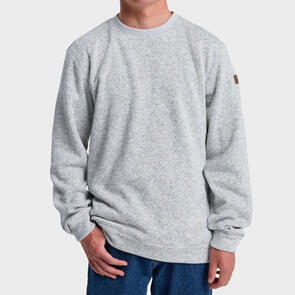 QUIKSILVER KELLER CREW FLEECE TOP LIGHT GREY HEATHER