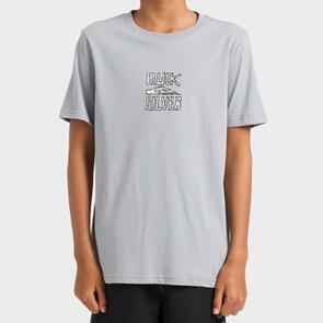 QUIKSILVER YOUTH LO RES SS SCREEN TEE QUARRY