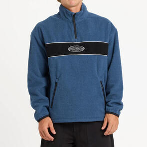 QUIKSILVER MERCURY PANEL POLAR FLEECE FLEECE TOP DARK DENIM