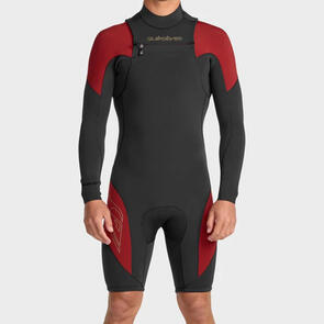 QUIKSILVER 2025 MERCURY SPRING LONGSLEEVE 2/2M CHEST ZIP SPRING HIGH RISK RED