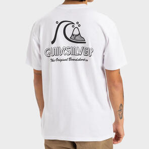 QUIKSILVER OG BOARDSHORT CO SS TEE WHITE