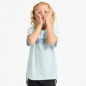 QUIKSILVER OMNI CHECK SS BOY SCREEN TEE AIRY BLUE